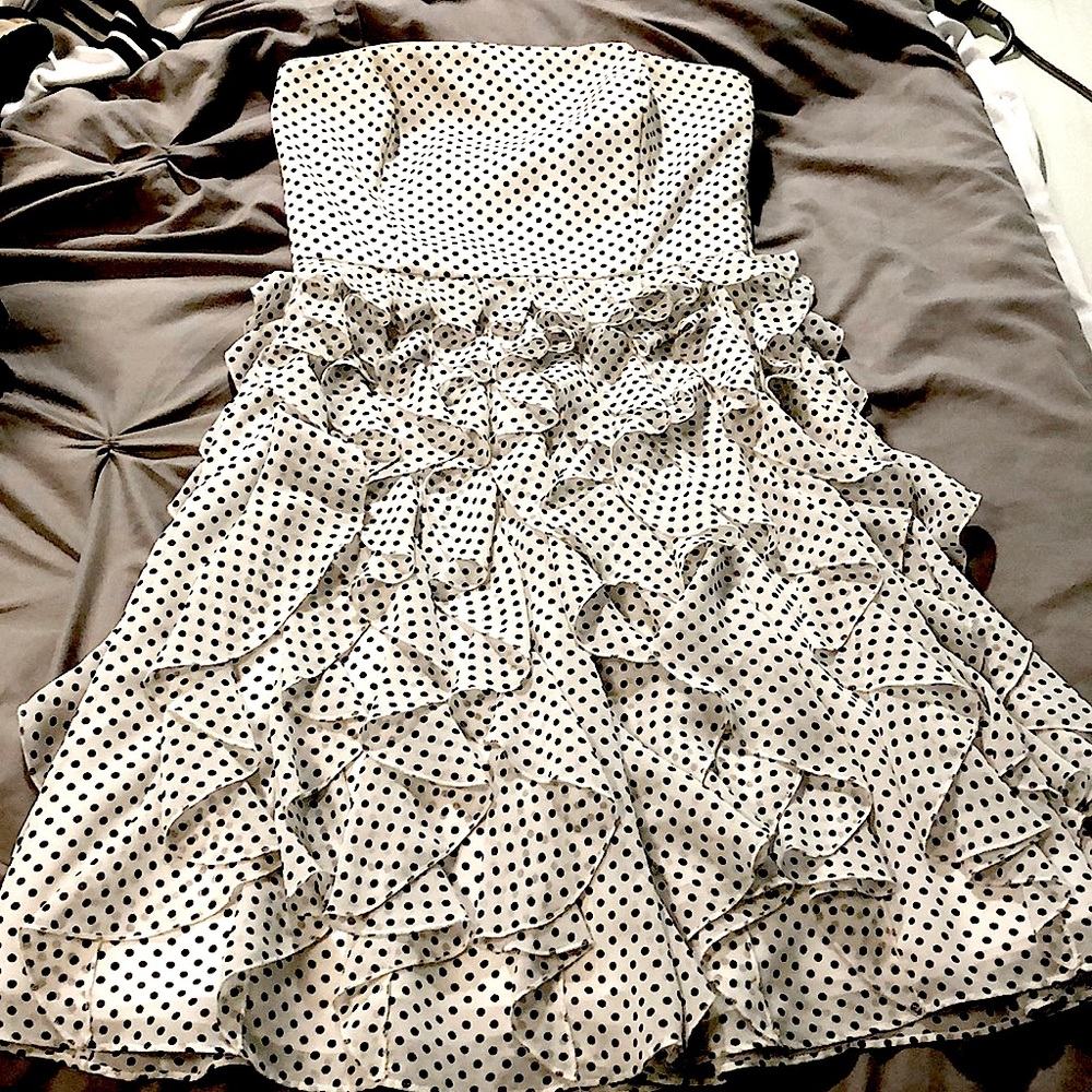 Black and white polka dot dress